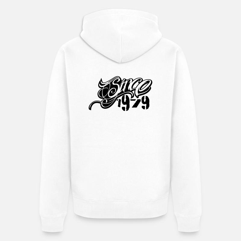 since 1979 - Veste à capuche bio Premium Unisexe - blanc