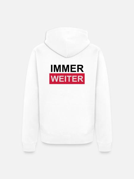 Immer weiter! - Unisex Premium Bio Zip Hoodie - Weiß