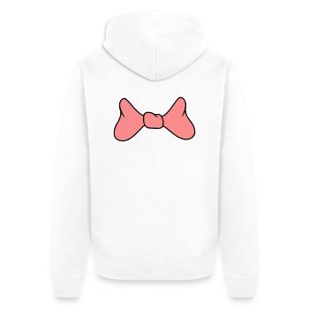 Bow - Unisex Premium Organic Zip Hoodie - white - Back - Thijin (182cm)