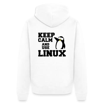 garder utilisation calme linux - Veste à capuche bio Premium Unisexe - blanc - Dos - Thijin (182cm)