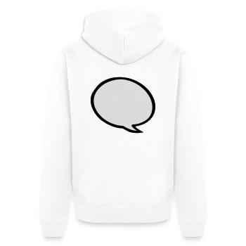 speech bubble - Unisex Premium Organic Zip Hoodie - white - Back - Thijin (182cm)