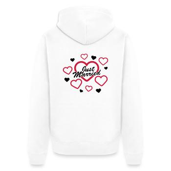 Just Married Design - Veste à capuche bio Premium Unisexe - blanc - Dos - Thijin (182cm)