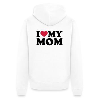 I love my Mom - Veste à capuche bio Premium Unisexe - blanc - Dos - Thijin (182cm)