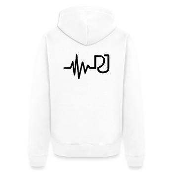 DJ - Veste à capuche bio Premium Unisexe - blanc - Dos - Thijin (182cm)