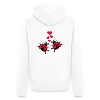 Coccinelle - Veste à capuche bio Premium Unisexe - blanc - Dos - Thijin (182cm)