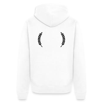 stars symbol - Unisex Premium Bio Zip Hoodie - Weiß - Hinten - Thijin (182cm)