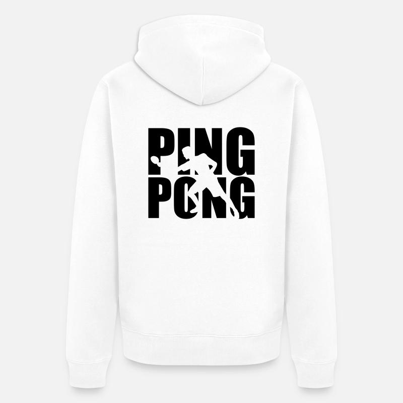 Ping Pong - Veste à capuche bio Premium Unisexe - blanc