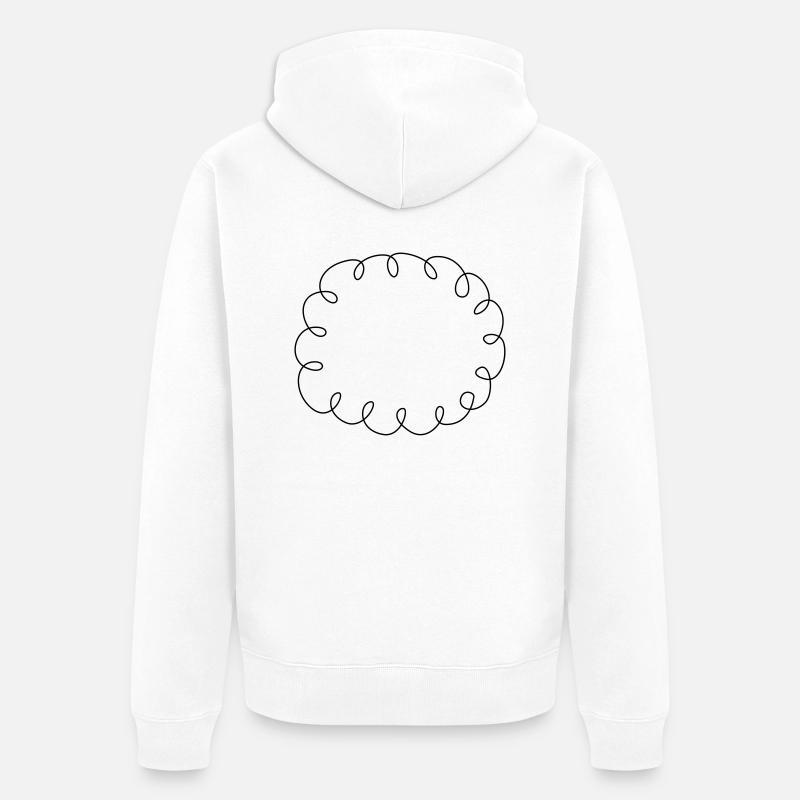 Bulle de parole ondulation - Veste à capuche bio Premium Unisexe - blanc