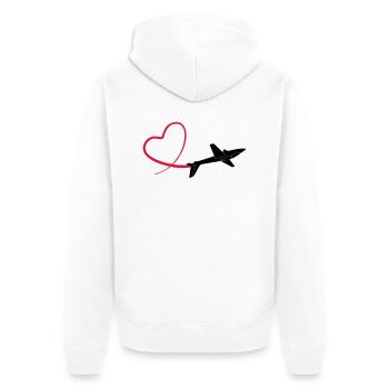 Kunstflug aerobatic Fox - Unisex Premium Organic Zip Hoodie - white - Back - Thijin (182cm)