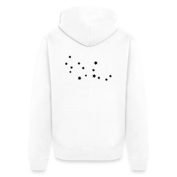 Sternbild Jungfrau - Unisex Premium Bio Zip Hoodie - Weiß - Hinten - Thijin (182cm)