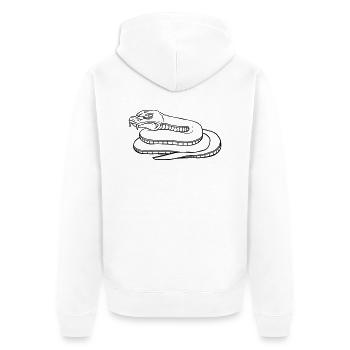 Dangerous evil snake design - Unisex Premium Organic Zip Hoodie - white - Back - Thijin (182cm)