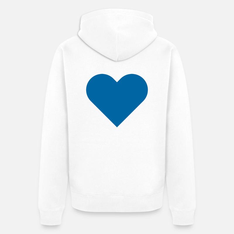 Je t'aime - Veste à capuche bio Premium Unisexe - blanc