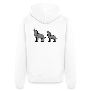 Meute de loups - Veste à capuche bio Premium Unisexe - blanc - Dos - Thijin (182cm)