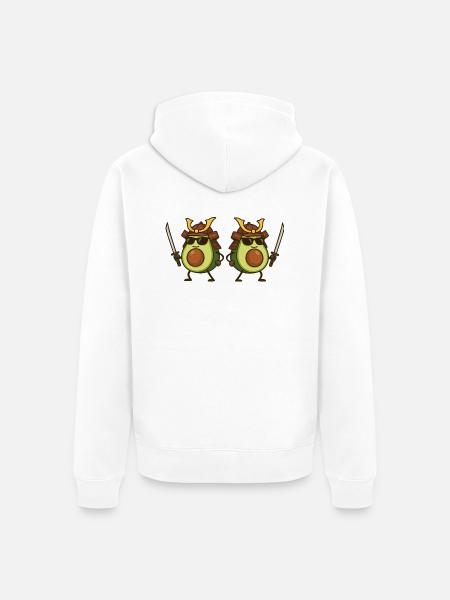 avocado samurai 2 - Unisex Premium Bio Zip Hoodie - Weiß