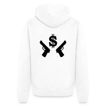 dollar - Veste à capuche bio Premium Unisexe - blanc - Dos - Thijin (182cm)