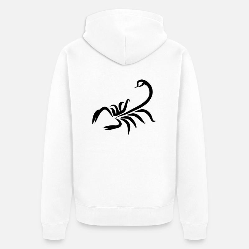 scorpion2 - Veste à capuche bio Premium Unisexe - blanc