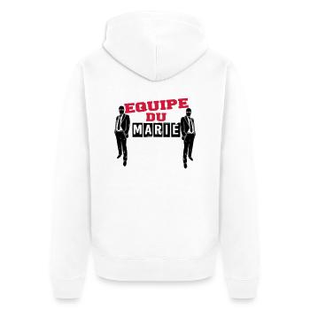 équipe marié 3 - Veste à capuche bio Premium Unisexe - blanc - Dos - Thijin (182cm)
