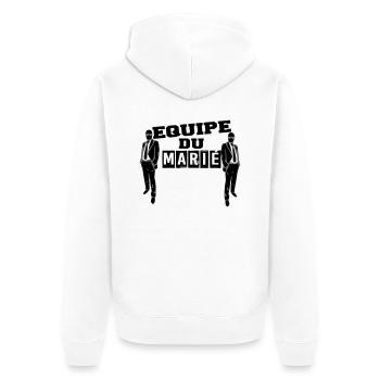 équipe marié 2 - Veste à capuche bio Premium Unisexe - blanc - Dos - Thijin (182cm)