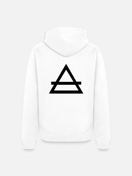 luft - symbol - Unisex Premium Bio Zip Hoodie - Weiß