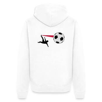 de soccer - Veste à capuche bio Premium Unisexe - blanc - Dos - Thijin (182cm)