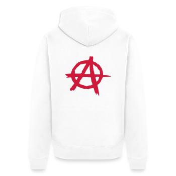 Anarchy__V001 - Veste à capuche bio Premium Unisexe - blanc - Dos - Thijin (182cm)