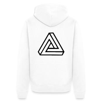 Triangle Illusion - Veste à capuche bio Premium Unisexe - blanc - Dos - Thijin (182cm)