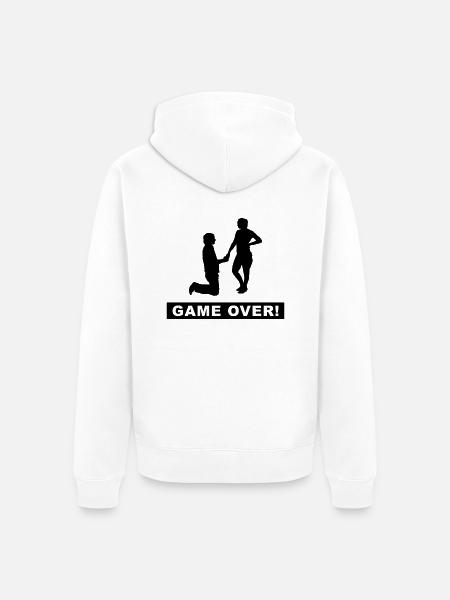 cerf la nuit - Veste à capuche bio Premium Unisexe - blanc