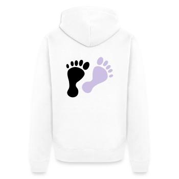 pied - Veste à capuche bio Premium Unisexe - blanc - Dos - Thijin (182cm)