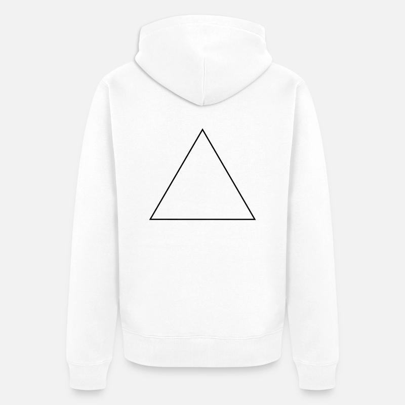 Triangle / / isocèle équilatéral / / cadre - Veste à capuche bio Premium Unisexe - blanc