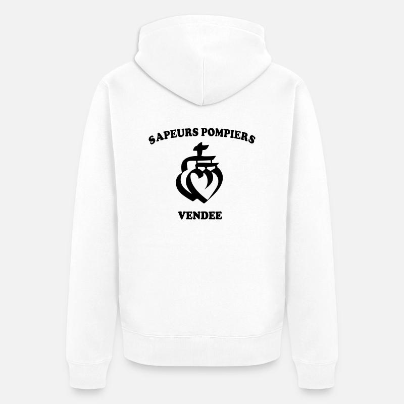 Pompier de vendée - Veste à capuche bio Premium Unisexe - blanc