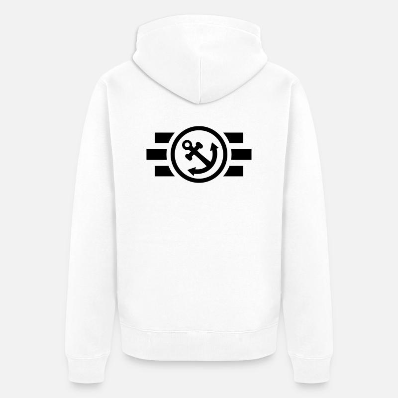 anker_2_f1 - Veste à capuche bio Premium Unisexe - blanc