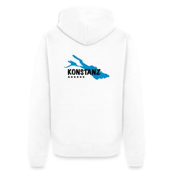 Lac de Constance - Veste à capuche bio Premium Unisexe - blanc - Dos - Thijin (182cm)