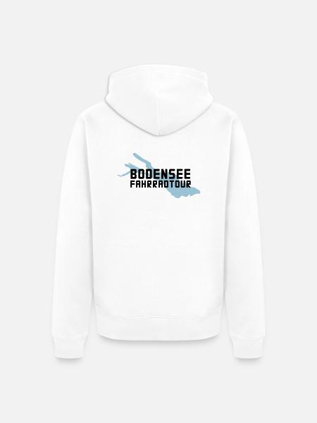 Bodensee Fahrradtour - Unisex Premium Bio Zip Hoodie - Weiß