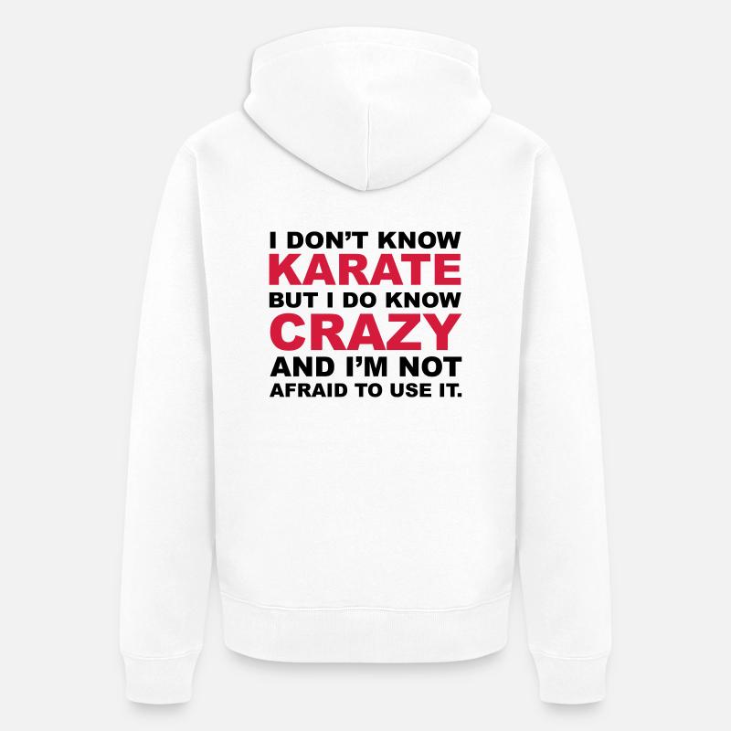 Crazy - Unisex Premium Bio Zip Hoodie - Weiß