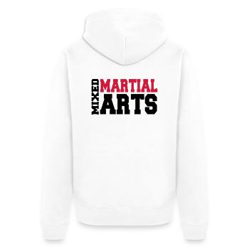 Mixed Martial Arts - Unisex Premium Bio Zip Hoodie - Weiß - Hinten - Thijin (182cm)
