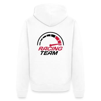 Racing team speedometer quick lawn - Unisex Premium Organic Zip Hoodie - white - Back - Thijin (182cm)