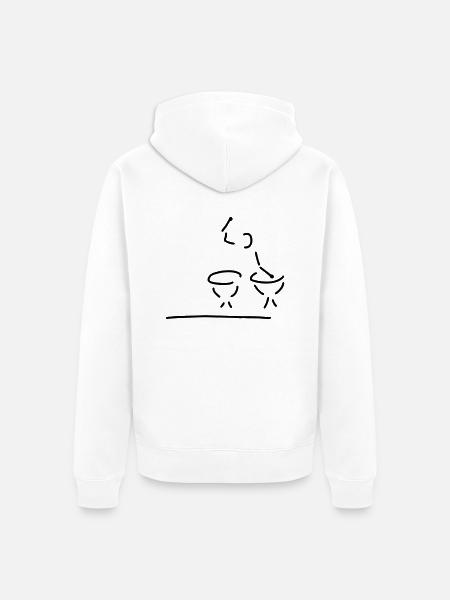 paukenspieler - Unisex Premium Bio Zip Hoodie - Weiß