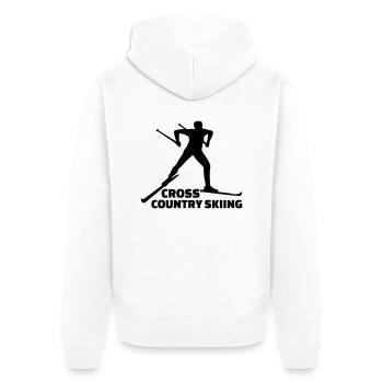 Cross country skiing - Veste à capuche bio Premium Unisexe - blanc - Dos - Thijin (182cm)