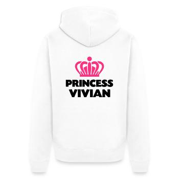 Princess vivian name thing crown - Unisex Premium Organic Zip Hoodie - white - Back - Thijin (182cm)