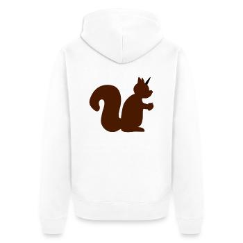 Écureuil licorne - Veste à capuche bio Premium Unisexe - blanc - Dos - Thijin (182cm)