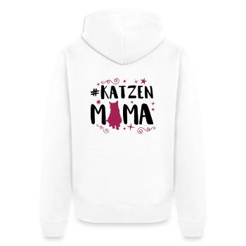 katzen mama - Unisex Premium Bio Zip Hoodie - Weiß - Hinten - Thijin (182cm)