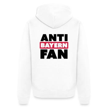 ANTI BAYERN FAN - Unisex Premium Bio Zip Hoodie - Weiß - Hinten - Thijin (182cm)