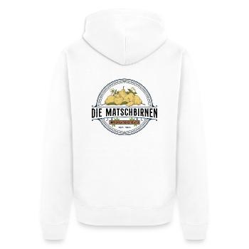 Matschbirnen mehrfarbig 2 - Unisex Premium Bio Zip Hoodie - Weiß - Hinten - Thijin (182cm)
