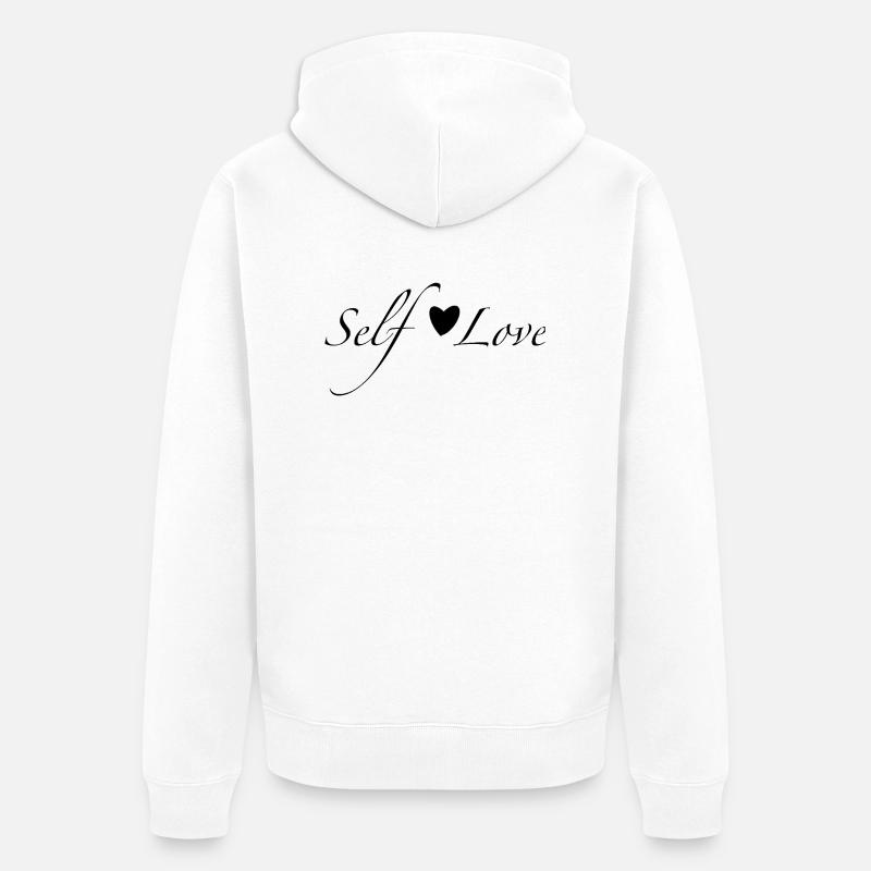 L’amour de soi - Veste à capuche bio Premium Unisexe - blanc