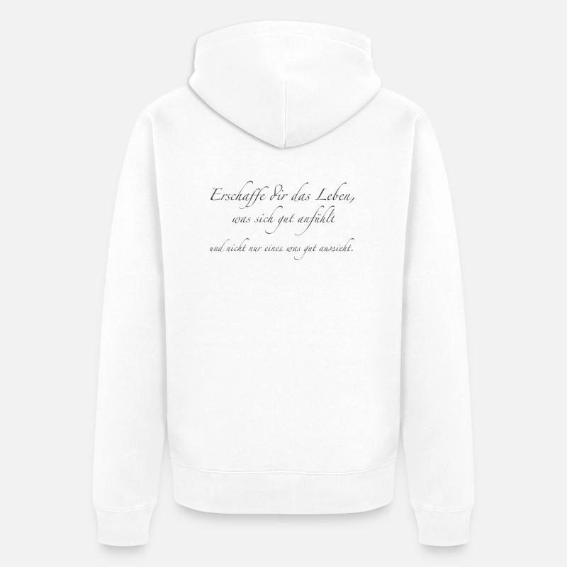 Créez votre vie - Veste à capuche bio Premium Unisexe - blanc
