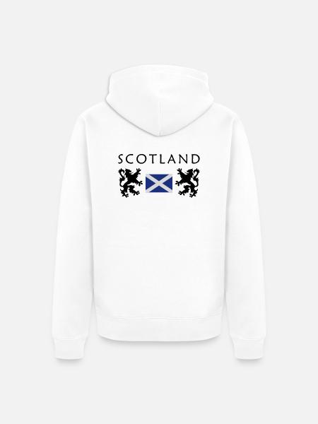 Scotland flag - Unisex Premium Organic Zip Hoodie - white
