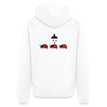 Marienkaefer - Unisex Premium Bio Zip Hoodie - Weiß - Hinten - Thijin (182cm)