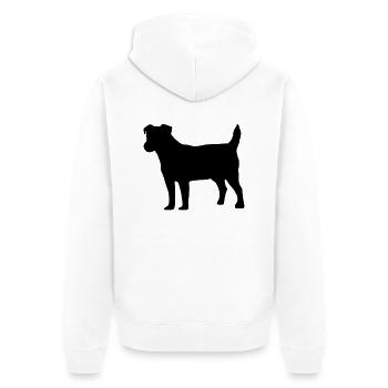 Jack Russell - Unisex Premium Bio Zip Hoodie - Weiß - Hinten - Thijin (182cm)
