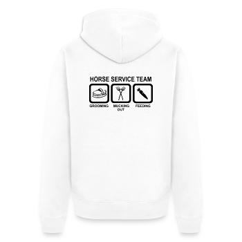 Pferd - Veste à capuche bio Premium Unisexe - blanc - Dos - Thijin (182cm)