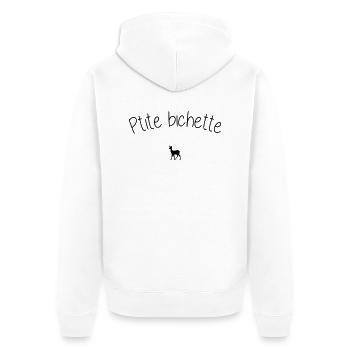 ptite bichette - Veste à capuche bio Premium Unisexe - blanc - Dos - Thijin (182cm)